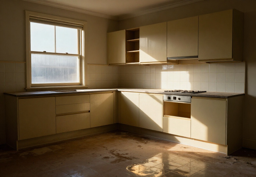 Clean and dry kitchen in Drummoyne after restoration